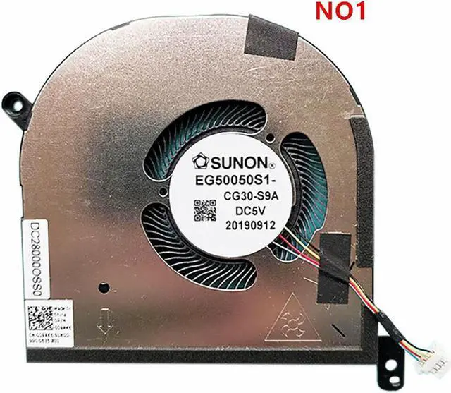 Alt view image 2 of 5 - Gpu and Cpu cooling fan for Dell XPS 15 9500 009RK6 09RK6 0DJH35 DJH35