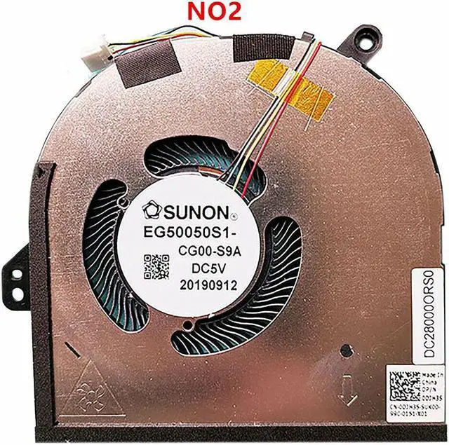 Alt view image 3 of 5 - Gpu and Cpu cooling fan for Dell XPS 15 9500 009RK6 09RK6 0DJH35 DJH35