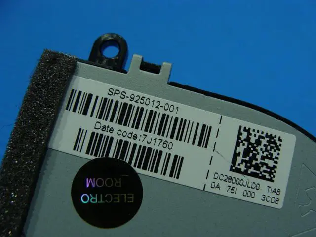 Alt view image 3 of 5 - Cpu cooling fan for HP Notebook 15-bs078nr 15.6 inches 925012-001 DC28000JLD0