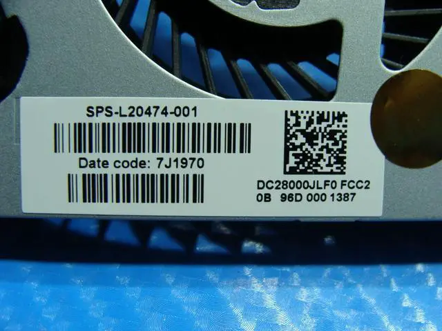 Alt view image 3 of 5 - Cpu cooling fan for HP Notebook 15-bs031wm 15.6 inches L20474-001 DC28000JLF0