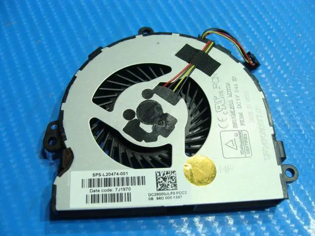 Alt view image 2 of 5 - Cpu cooling fan for HP Notebook 15-bs031wm 15.6 inches L20474-001 DC28000JLF0