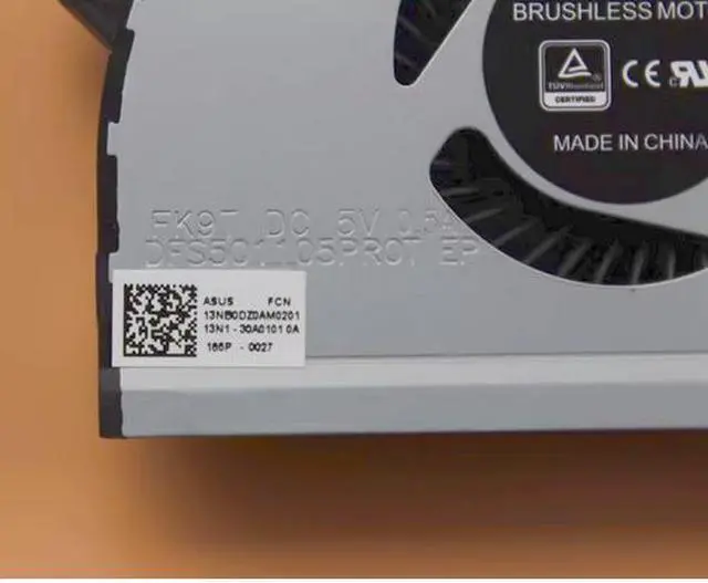 Alt view image 3 of 5 - Cpu cooling fan for Asus ROG Strix GL702VS S7VS FK9T