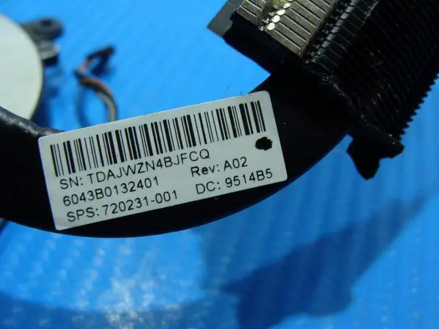 Alt view image 3 of 5 - Cpu cooling fan for HP Envy TS 17-j173cl 17.3 inches with Heatsink 720231-001