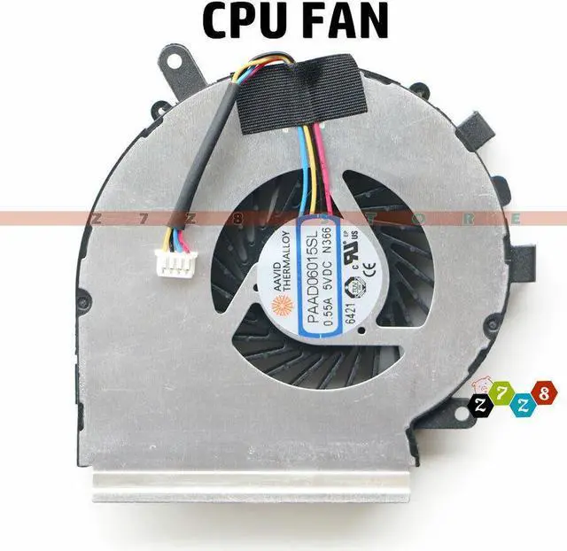 Alt view image 3 of 5 - Gpu and Cpu cooling fan for 4-Pin MSI GE72VR GP72VR GL72VR MS-179B MS-1799