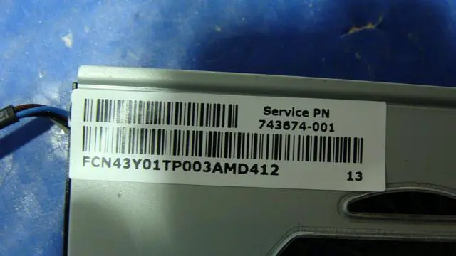 Alt view image 3 of 5 - Cpu cooling fan for HP Chromebook 14-q010nr 14 inches 743674-001 43Y01TP003