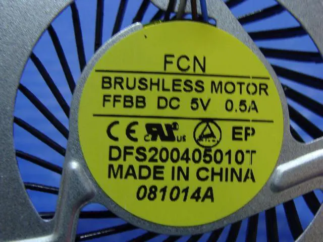 Alt view image 3 of 5 - Cpu cooling fan for HP 15-f039wm 15.6 inches 736278-001