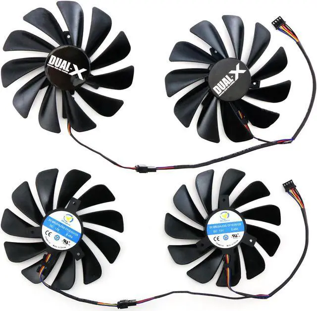 Alt view image 2 of 5 - Cooling fan  for 1 Pair Sapphire R9 380 R9 390 Graphics Card