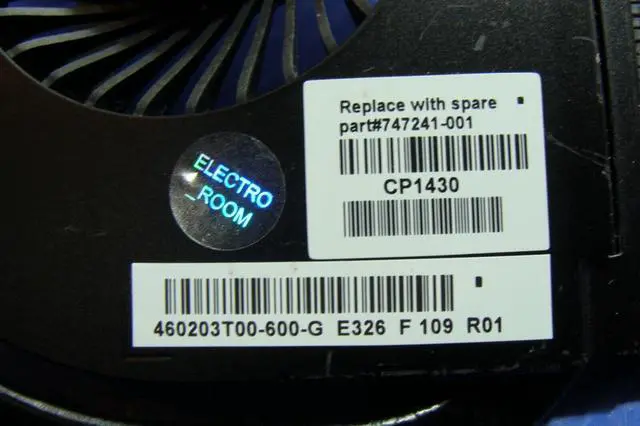 Alt view image 3 of 5 - Cpu cooling fan for HP 15-d053cl 15.6 inches with Heatsink 747241-001