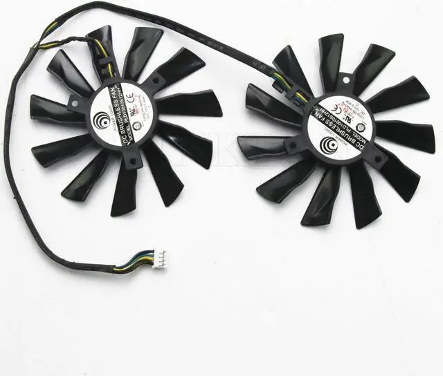 Alt view image 2 of 5 - Cooling fan  for Graphics Card MSI R9-270/280/209X R7-260X GTX 760 770 PLD10010S12HH 95mm