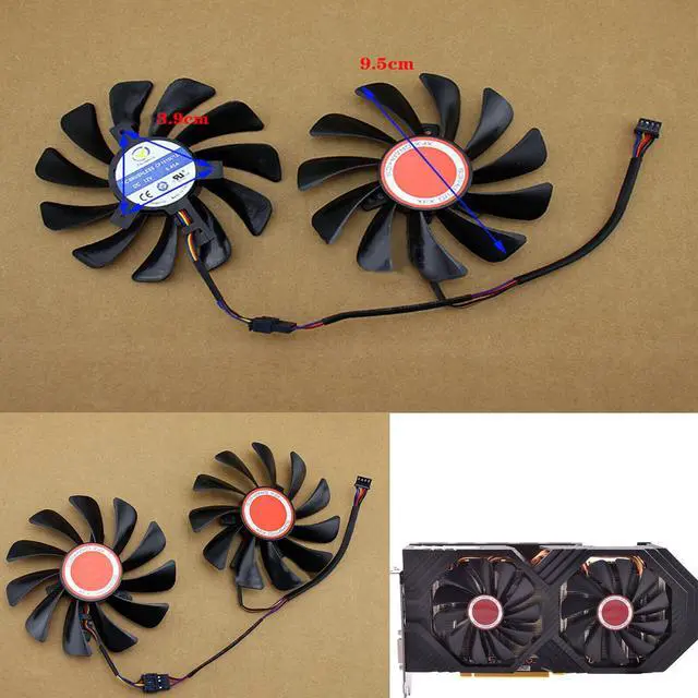 Main image of Cooling fan  for XFX RX580 RX584 Graphics Card s 95MM Durable