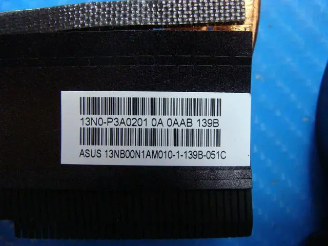 Alt view image 3 of 5 - Cpu cooling fan for Asus ROG G750JW-DB71 17.3 inches with Heatsink 13NB00N1AM010-1