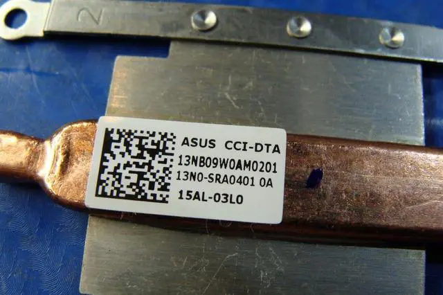 Alt view image 3 of 5 - Cpu cooling fan for Asus Q503UA-BHI5T16 15.6 inches with Heatsink 13NB09W0AM0201