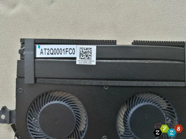 Alt view image 3 of 5 - Cpu cooling fan for DELL XPS 13 9380 7390 With Heatsink 0WCX2D WCX2D