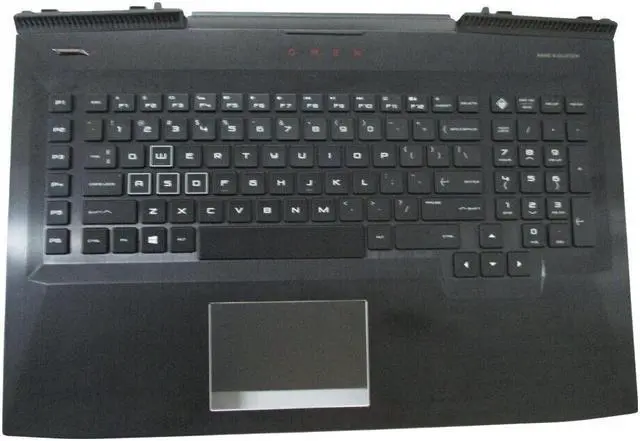 Main image of replacement keyboard for HP OMEN 17-AN 17T-AN with Palmrest  Backlit  including  Touchpad L14993-001