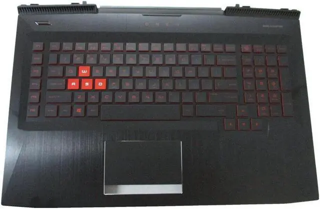 Main image of replacement keyboard for HP OMEN 17-AN 17T-AN with Palmrest  Backlit  including  Touchpad 230W ODD 931689-001
