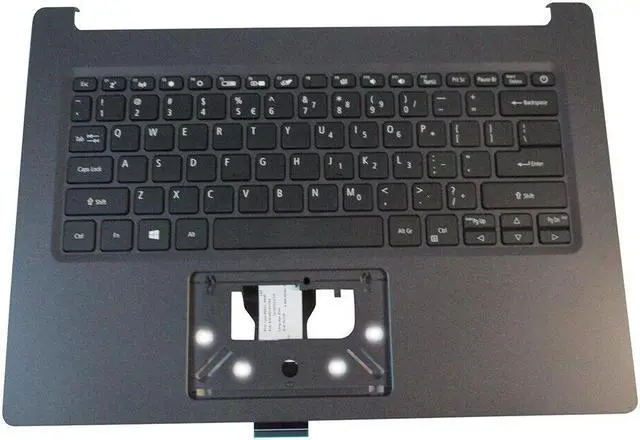 Main image of replacement keyboard for Acer Aspire A314-22 Black Upper Case with Palmrest   6B.HVVN7.030