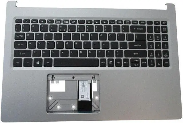 Main image of replacement keyboard for Acer Aspire A515-45 A515-45G Silver Upper Case with Palmrest   6B.HW8N7.030