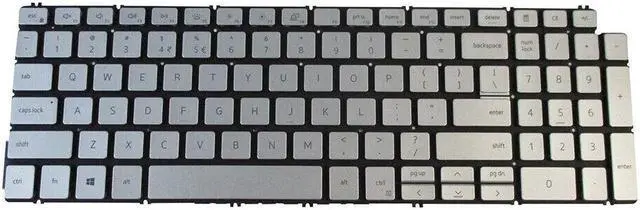 Main image of Silver Non-Backlit Keyboard for Dell Inspiron 5584 5590 5591 5593 5594 5598