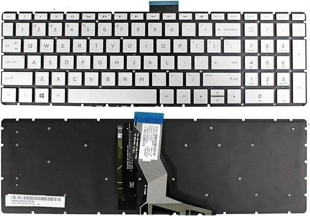 Main image of US Silver Backlit Keyboard for HP Envy 17-BW 17-BW0003CA 17-BW0008CA 17-BW0011NR