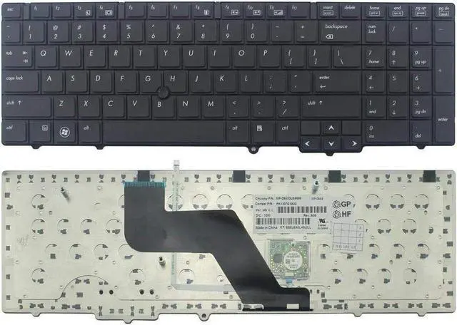 Main image of US Black Keyboard for HP EliteBook 8540p 8540w PK1307G3A00 582648-001