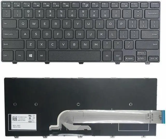 Alt view image 3 of 5 - US Black Keyboard for Dell Inspiron 14 5443 5468 5445 5447 5448 5451 5452