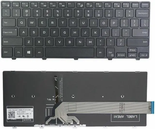 Alt view image 2 of 5 - US Black Keyboard for Dell Inspiron 14 5443 5468 5445 5447 5448 5451 5452