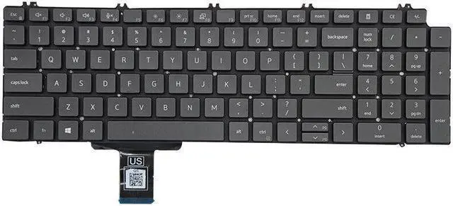 Main image of US Black Keyboard for Dell Precision 7550 7560 7750 7760 NO frame