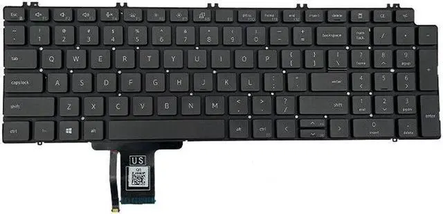 Alt view image 2 of 5 - US Black Keyboard for Dell Precision 7550 7560 7750 7760 NO frame