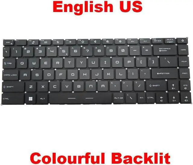 Main image of English Keyboard For MSI GS66 GP66 GE66 WS66 NSK-FFABN 01 9Z.NJ2BN.A1D AE09U010