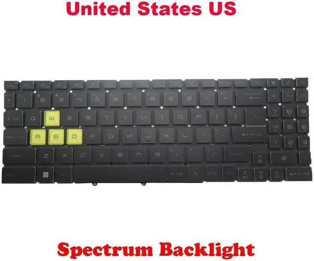 Main image of Spectrum Backlit US Keyboard For MSI Crosshair 15 17 B12U B12UEZ B12UGZ B12UGS