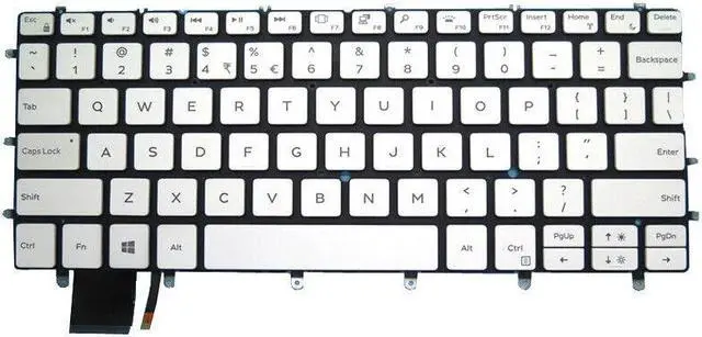 Main image of Backlit Laptop Keyboard For DELL XPS 13 9370 9380 9305 7390 English US White color