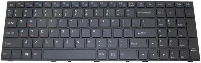 Main image of English US Laptop Keyboard For Sager NP8670 NP8671 NP8672 NP8677 NP8678 Backlit