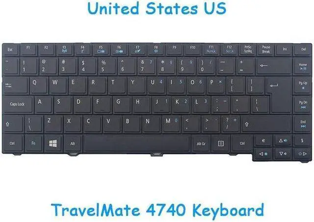 Main image of Keyboard For ACER TravelMate 4740 P243-M P633 United States US No Backlit Black
