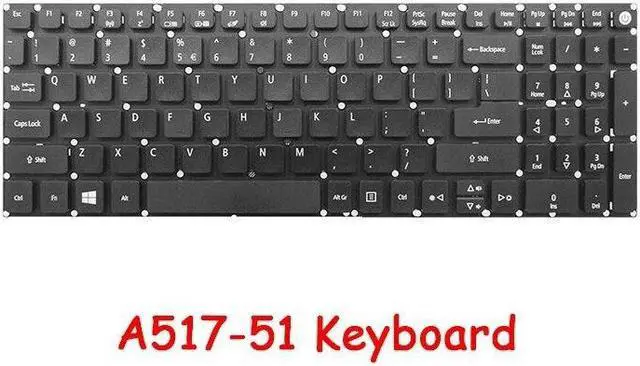 Main image of Laptop Keyboard For ACER Aspire 5 A517-51 Without Backlit United States US Black