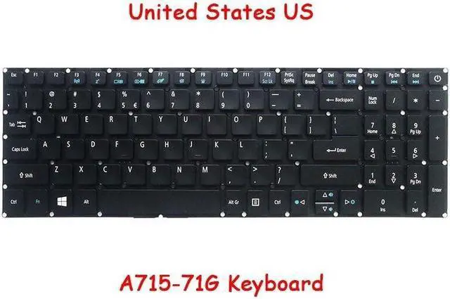 Main image of Laptop Keyboard For ACER Aspire A715-71G 57AY 78AS 70GA 79Z1 With Backlit US