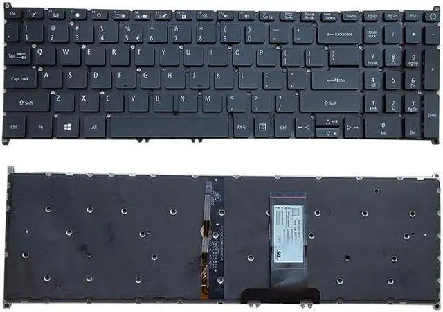Alt view image 2 of 5 - Laptop Keyboard For ACER Aspire A715-75G With Backlit United States US Black