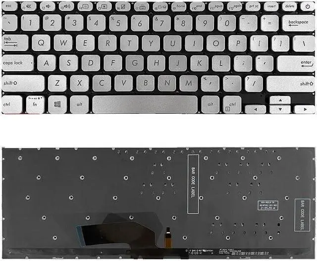 Alt view image 2 of 4 - Laptop Keyboard For ASUS K330UA K330FA K330FL K330FN English US Silver