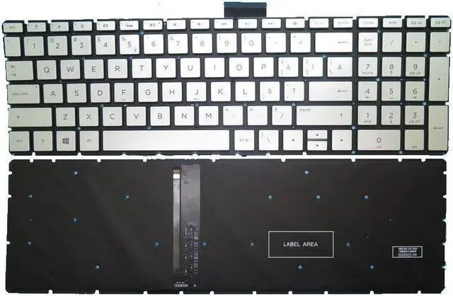 Alt view image 2 of 4 - Laptop US English Keyboard For HP 250 G6 255 G6 256 G6 silver with backlight