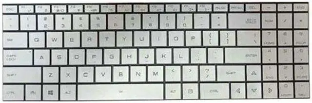 Main image of Sliver US Keyboard For MEDION E Beast X10 MD61795 MD61802 MD61804 MD61805