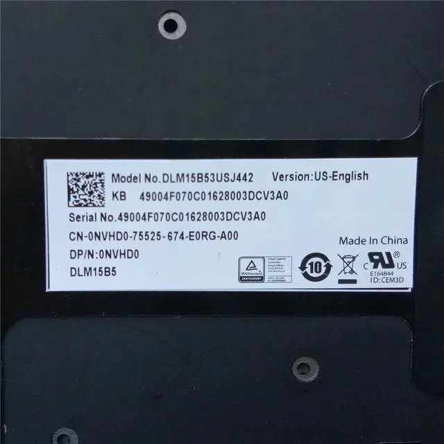 Alt view image 2 of 4 - Backlit US Keyboard For DELL Chromebook 7310 0NVHD0 NVHD0 English NSK-LX0BW