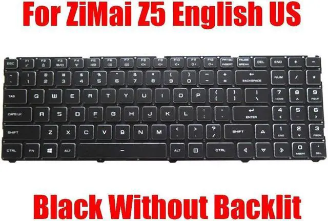 Main image of Laptop Replacement Keyboard For MaiBenBen ZiMai Z5 English US Without Backlit