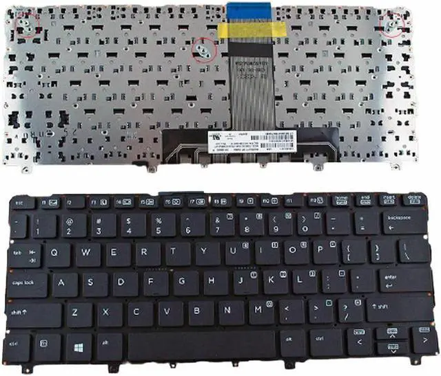 Main image of US Keyboard for HP Pro X2 612 G1 BLACK (Without FRAME Without Foil)9Z.N9WUV.201