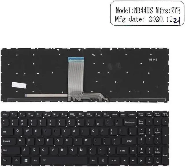 Main image of US Keyboard for Lenovo Ideapad yoga 700-15ISK BLACK (Backlit) 15-0135D-WX01-001