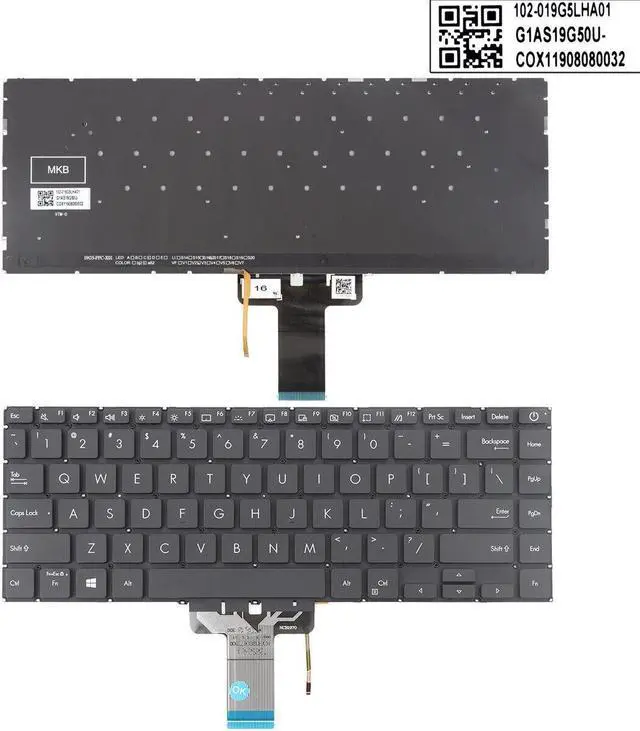 Main image of US Keyboard For Asus VivoBook S14 S433EA S433EQ S433FL S433FA S433JQ X421 Black