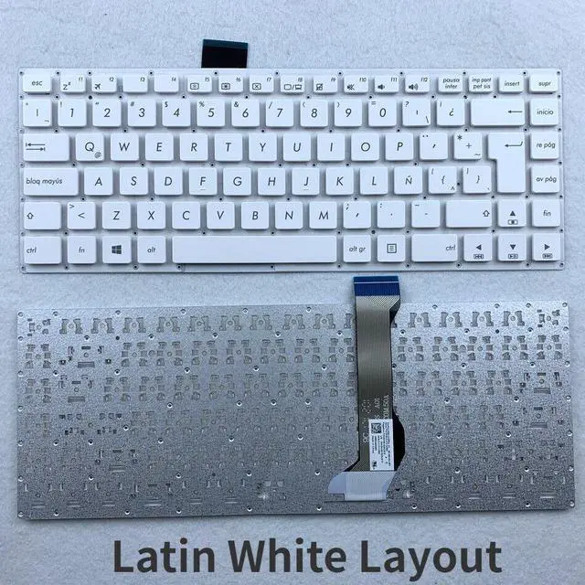 Alt view image 2 of 5 - US Latin White color  Keyboard For ASUS E402 E402M E402MA E402SA E402S E403SA Series