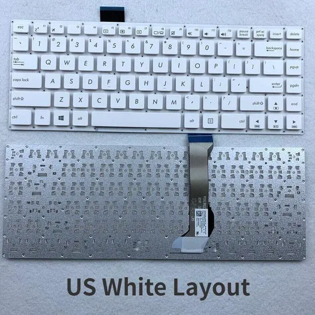Alt view image 3 of 5 - US Latin White color  Keyboard For ASUS E402 E402M E402MA E402SA E402S E403SA Series