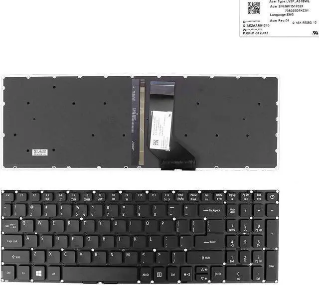 Main image of Keyboard for Acer Aspire E5-722 E5-772 V3-574G E5-573T E5-573 Backlit US
