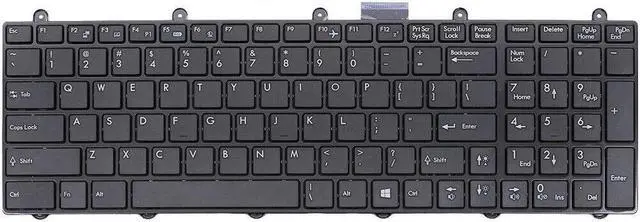 Alt view image 2 of 5 - Keyboard for MSI GT60 GT70 GT780 GT783 GX780 BLACK FRAME BLACK Small Enter US
