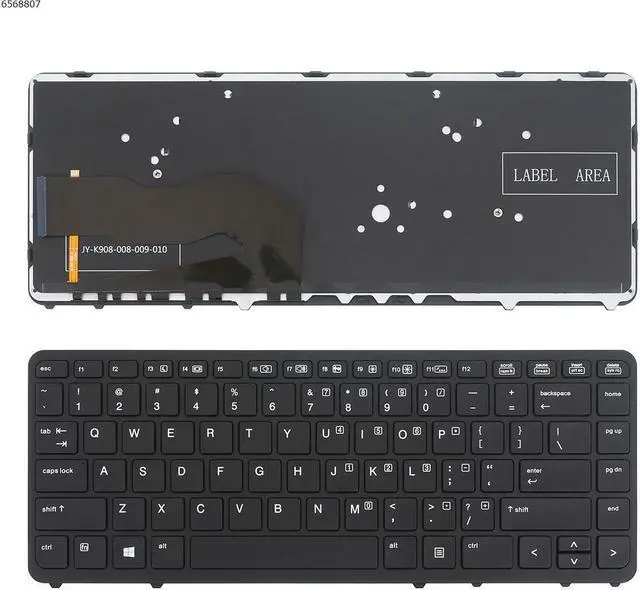 Main image of US keyboard for HP EliteBook 840 G1 850 G1 BLACK FRAME BLACK backlit