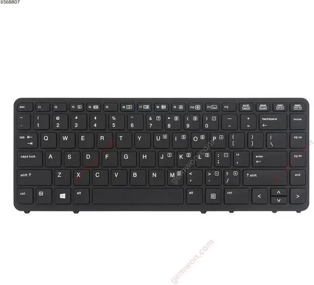 Alt view image 2 of 5 - US keyboard for HP EliteBook 840 G1 850 G1 BLACK FRAME BLACK backlit